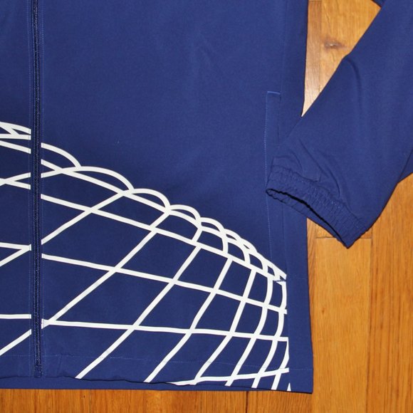 Adidas FC Bayern Munich Graphic Soccer Windbreaker Mens L Blue Jacket - Picture 4 of 7